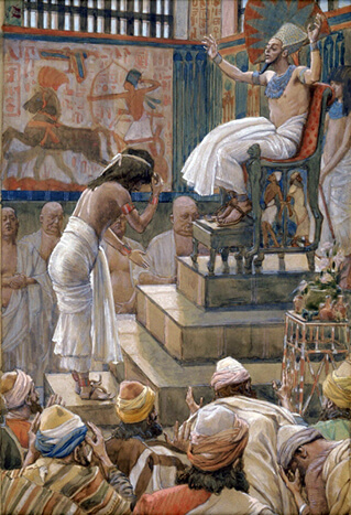 Joseph and His Brethren Welcomed by Pharaoh, watercolor by James Tissot (c. 1900)
